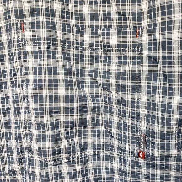 NWT SIMMS Morada Long Sleeve Shirt Dark Moon Plaid Men's Size 3XL Lightweight - Picture 5 of 11